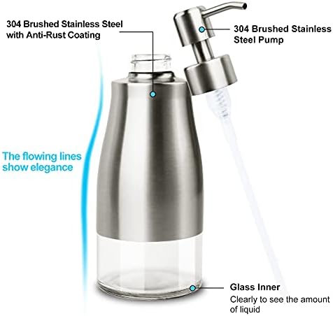 AUMIO Stainless Steel Dish Soap Dispenser