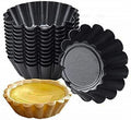 12 Packs Egg Tart Mold, Bigger Size 3 x 0.9inch, Non-Stick Pan Carbon