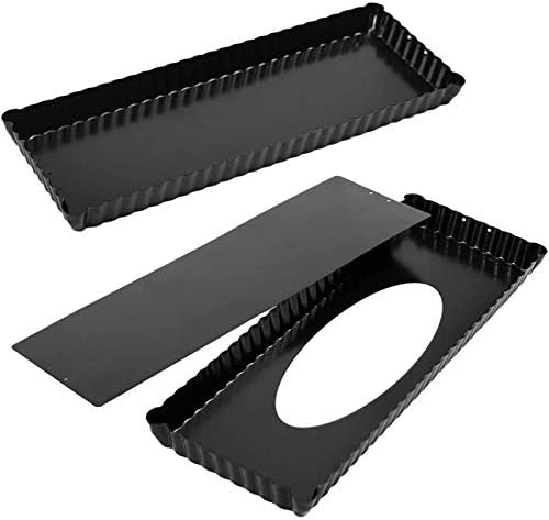 Webake 14 Inch Heavy Gauge Carbon Steel Non-stick Rectangular Tart Pan