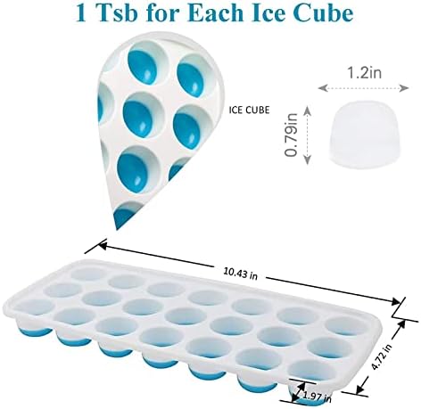 Ice Cube Trays with Lids BPA Free, 4 Pack Easy Release Silicone Ice