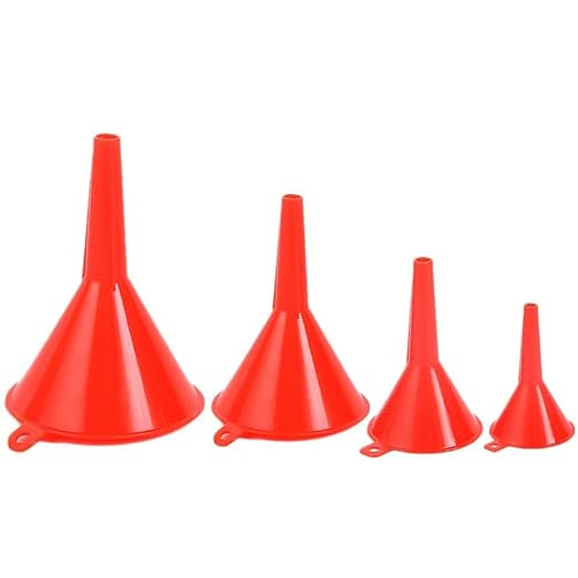 Plastic Oil Funnel Set, 5-Piece Automotive Funnels - Image 4