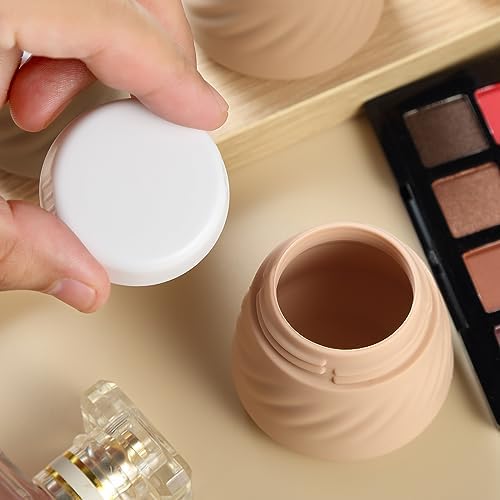Gemice Silicone Cream Jars TSA Approved Travel Size Containers with