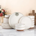 AmorArc Dinnerware Sets for 8, 24 Pieces Ceramic Plates and Bowls Set