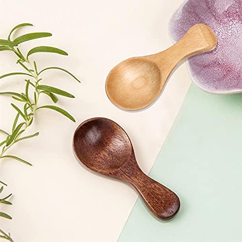 12 Pieces Small Wooden Spoon, SourceTon 3.35 Inches Salt Spoon Honey