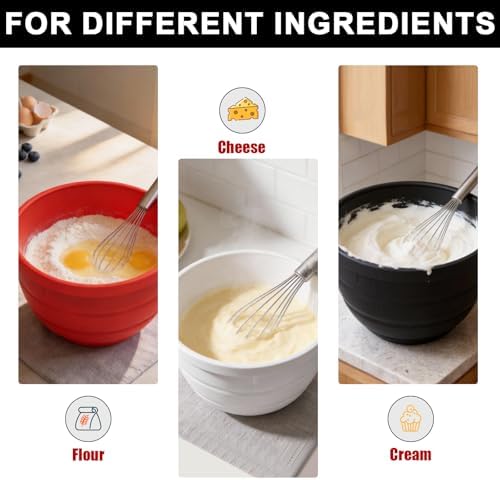 4.5 Qt Collapsible Kitchen Aid Silicone Mixer Mixing Bowl Liners with