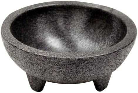 Winco Molcajete Salsa Bowls, 4-Ounce Bowls, Black, Set of 4