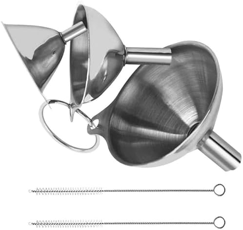 3Pcs Stainless Steel Kitchen Funnel Set Food Grade Metal Small Funnel