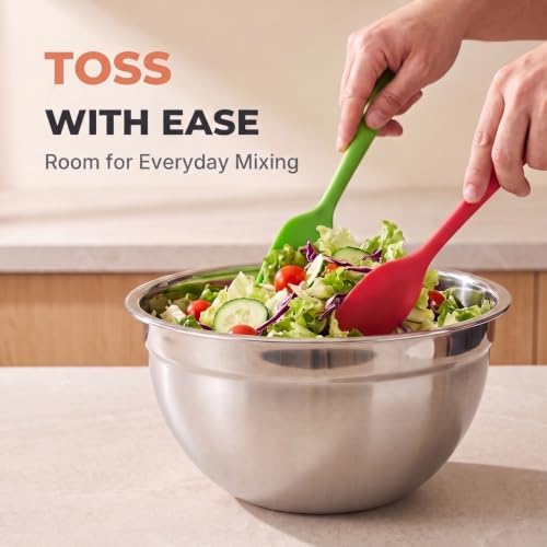 20 PCS Stainless Steel Mixing Bowls with Airtight Lids, 6 Nesting