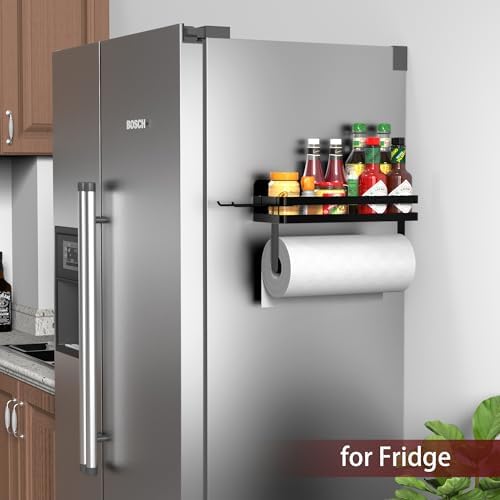 ZUNTO Magnetic Paper Towel Holder for Fridge, Black