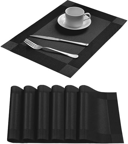 Table Placemats Dining Table Place Mats Set of 6 Heat Resistant