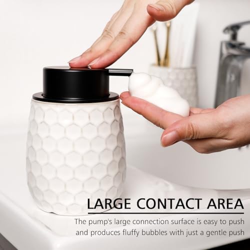 Foaming Soap Dispenser, 12OZ Ceramic Foam White Hand Soap Dispenser