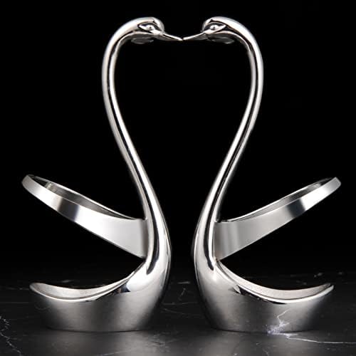 AnSaw Elegant Small Silver Swan Base Holder