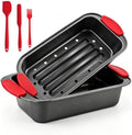 2 Piece Meatloaf Pan with Drain Tray, Nonstick Carbon Steel Loaf Pan