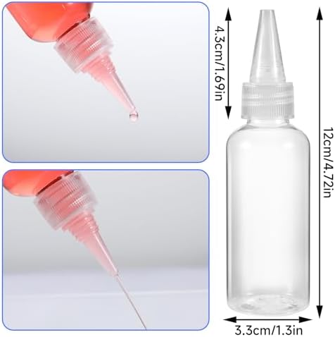 8 Pcs 1.7 oz Plastic Mini Squeeze Bottles, 50ml Mini Squirt Bottles