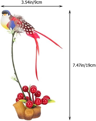 Aquarium Plants Artificial Flower Sushi Plate Decorations Berry Bird