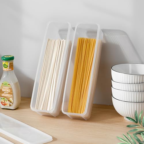 ZENFUN Set of 6 Pasta Storage Containers with Lid, Airtight Spaghetti