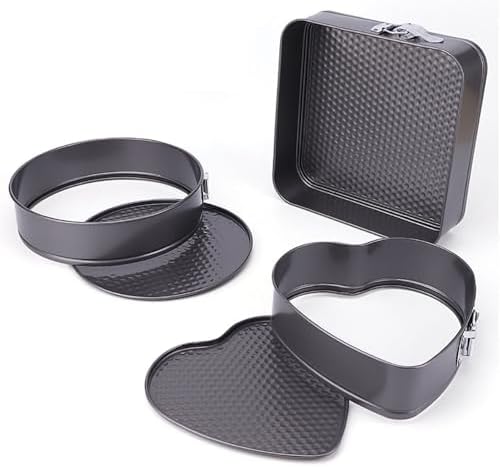 3pcs Set Detachable Cheesecake Mold Metallic Carbon Steel Leakproof