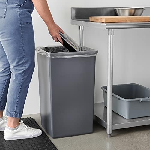Amazon Basics Square Waste Container, 25 Gallons, Pack of 2