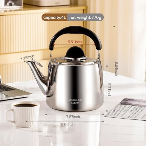4 Quart Stainless Steel Whistling Tea Kettle