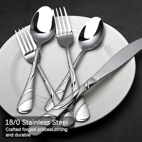 40-Piece Silverware Set for 8, 18/0 Stainless Steel