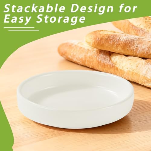Bread Dipping Bowls Set of 3, Small Dipping Sauce Bowls, White Ceramic