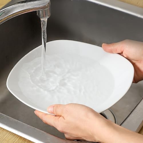 fMBB Ceramic Large Soup Bowls, 8.6 Inches, Modern 4-Piece Deep Salad