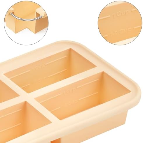 Winrock Super Ice Cube Tray 1 Cup X 4 Portions Big Silicone Freezing
