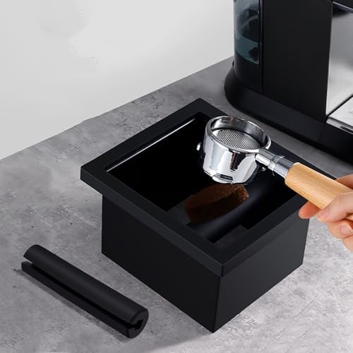 Espresso Knock Box Chute, Stainless Steel Built-in Desktop Coffee