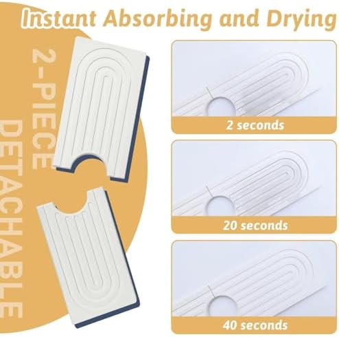Faucet Mat for Kitchen Sink, 18" Wide Diatomite Fast Drying Stone