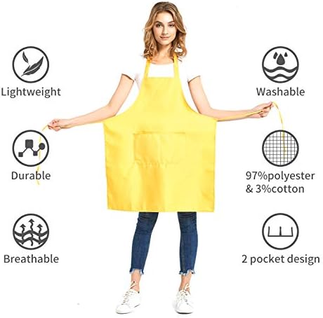 DUSKCOVE 12 Pack Plain Bib Aprons - Image 3