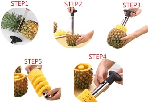 Apple Slicer Corer with 12 Blades, Cherry & Olive Pitter, Pineapple