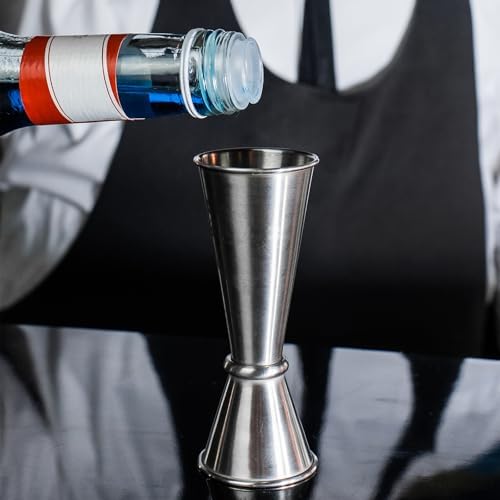 Double Cocktail Jigger for Bartending 2oz 1oz with 2 Pourers Spout
