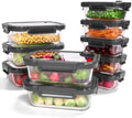 10-Pack Borosilicate Glass Food Storage Containers with Lids
