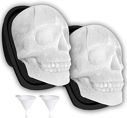 Extra Large 3D Skull Ice Cube Mold Silicone Ice Molds for Whiskey Ice