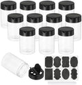 PATIKIL 5.4oz Plastic Spice Jars with Shaker Lids, 12 Pcs Refillable