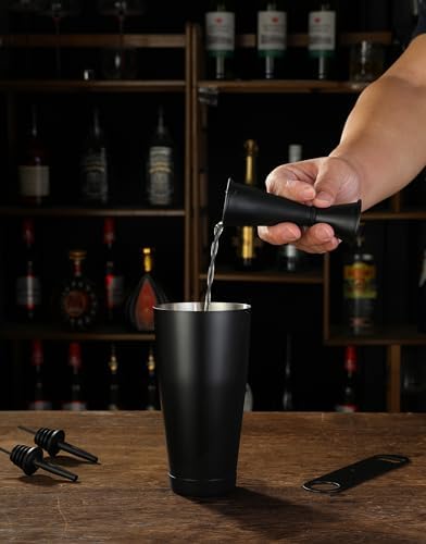 Cocktail Shaker Set - 13-Piece Bar Accessories Kit w/Weighted Boston