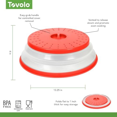 Tovolo Microwave Splatter Cover for Food, Large (Candy Red Apple)