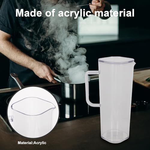 Acrylic Pitcher 1200ml 40.5oz with Lid and Handle