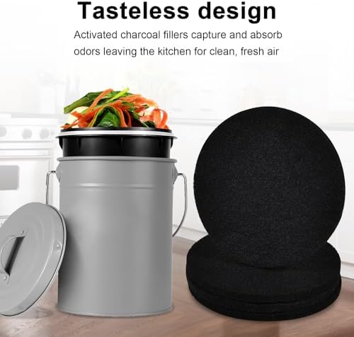 10Pcs 6.5 Inch Charcoal Filters for Kitchen Compost Bin