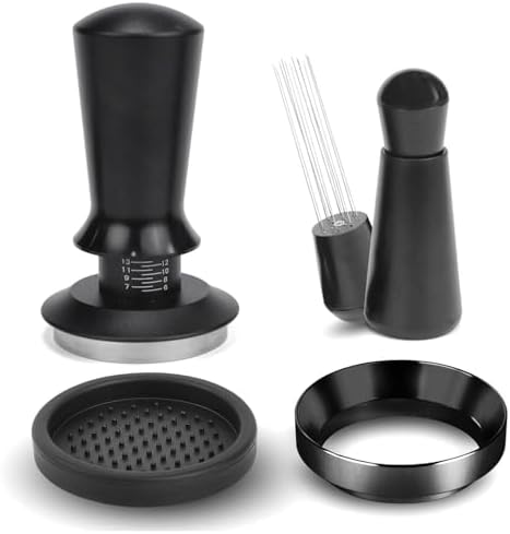 51mm Espresso Accessories Kit, Calibrated Spring Loaded Tamper, WDT