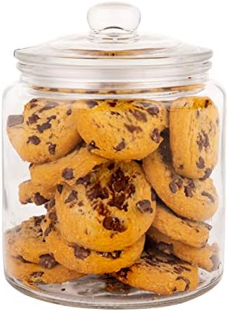 Set of 3 Glass Jar with Lid 1 Liter | Airtight Glass Storage Container