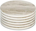 LIFVER Coasters Set of 6, Absorbent Drink Coasters, Marble Style