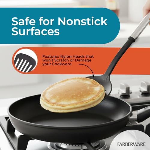 Farberware – Stainless Steel Kitchen Tool Set – Black, Set of 5