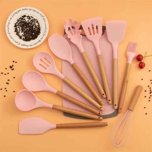 Kitchen Cooking Utensils and Knife Set with Block, 19 Pieces Cooks