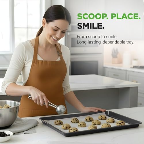 NutriChef 2-Piece XL Mega Cookie Sheet Baking Pans Set - 22" x 16"