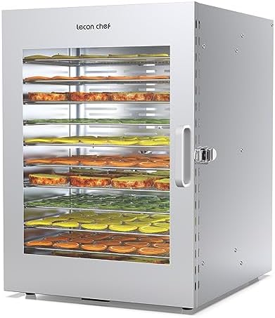 Food Dehydrator Machine, 12 Stainless Steel Trays, 1000W