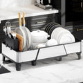 Urackify Large Expandable Dish Drying Rack, Black