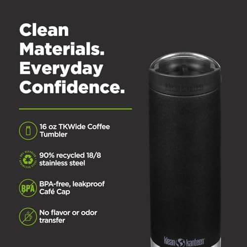 Klean Kanteen TK Wide 16 Oz Black