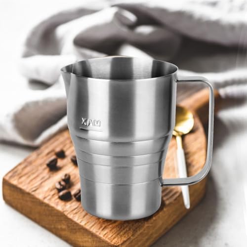 Stainless Steel Pitcher Cup, Large Capacity 900ml/30oz Milk Frothing