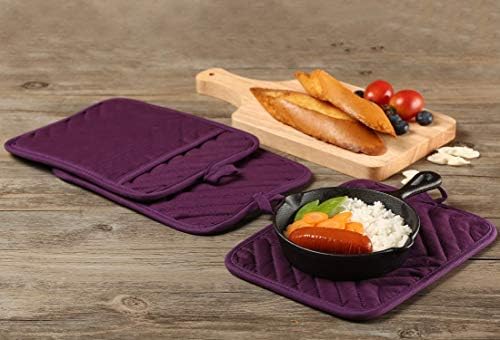 Oven Pot Holder with Pocket Cotton Heat Resistant Coaster Potholder Kitchen Hot - Image 5
